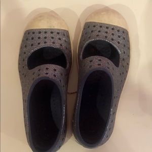 Size ten blue sparkly Mary Jane natives